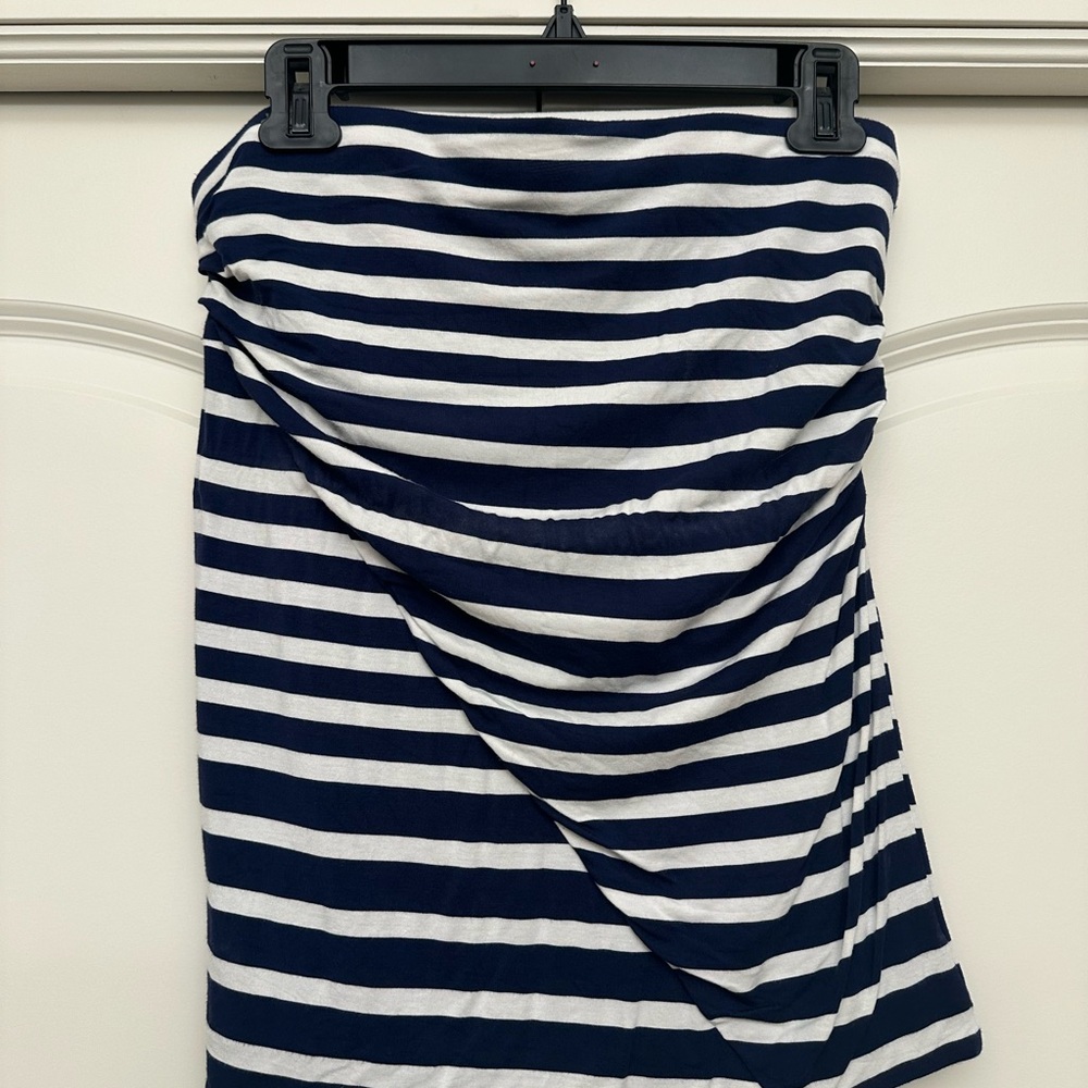 CAbi Blaine Navy White Striped Tube Top Style# 789